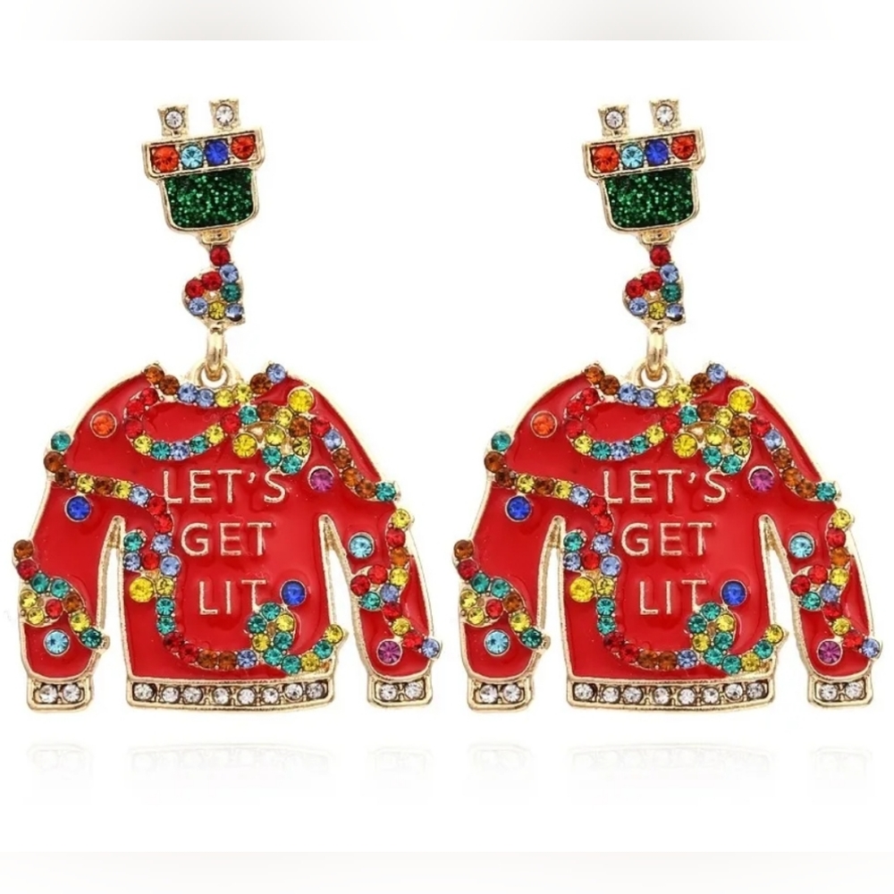 Christmas Sweater Holiday Earrings(New)